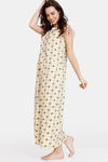 Zivame Ikat Knit Cotton Full Length Nightdress - Southern Moss — thumbnail 2